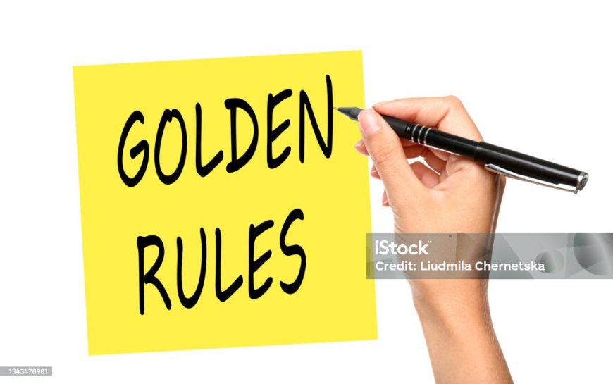 قواعد ذهبية للنجاح في الحياة